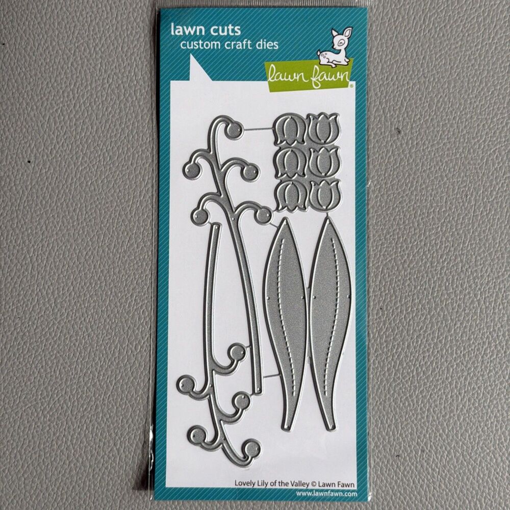 Lawn Fawn Lovely lily of the Valley flower lawn cuts leaves floral craft dies